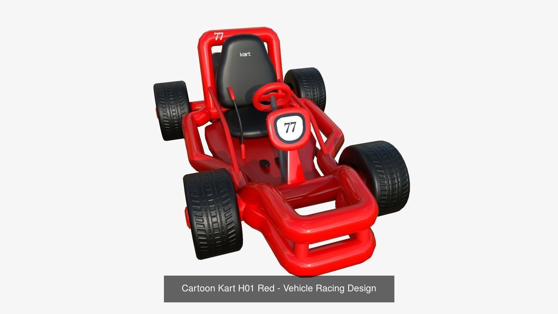 10 Cartoon Karts Red Collection - Vehicle Racing Design _9
