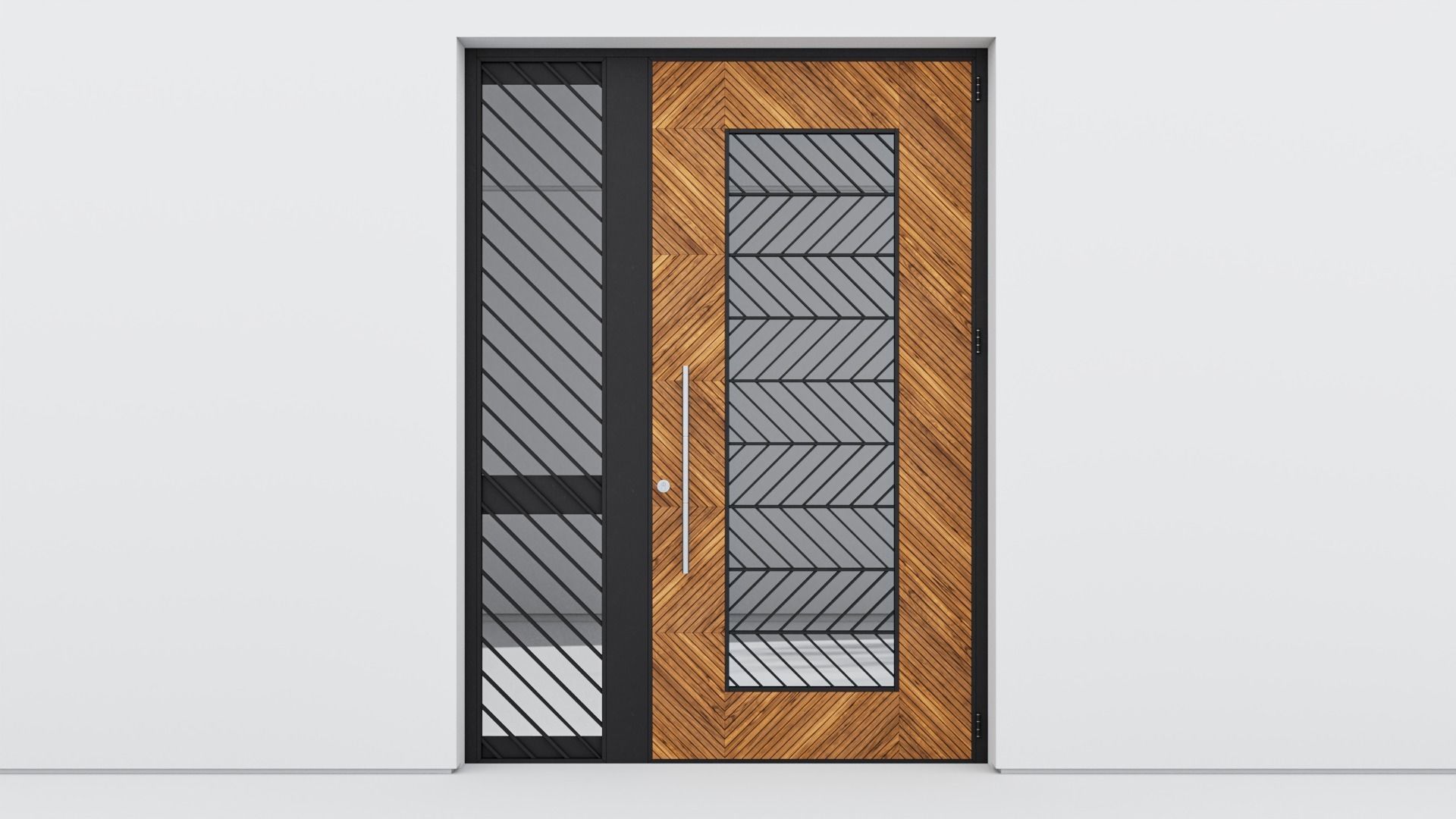 Aluminium door 195 3D model_1