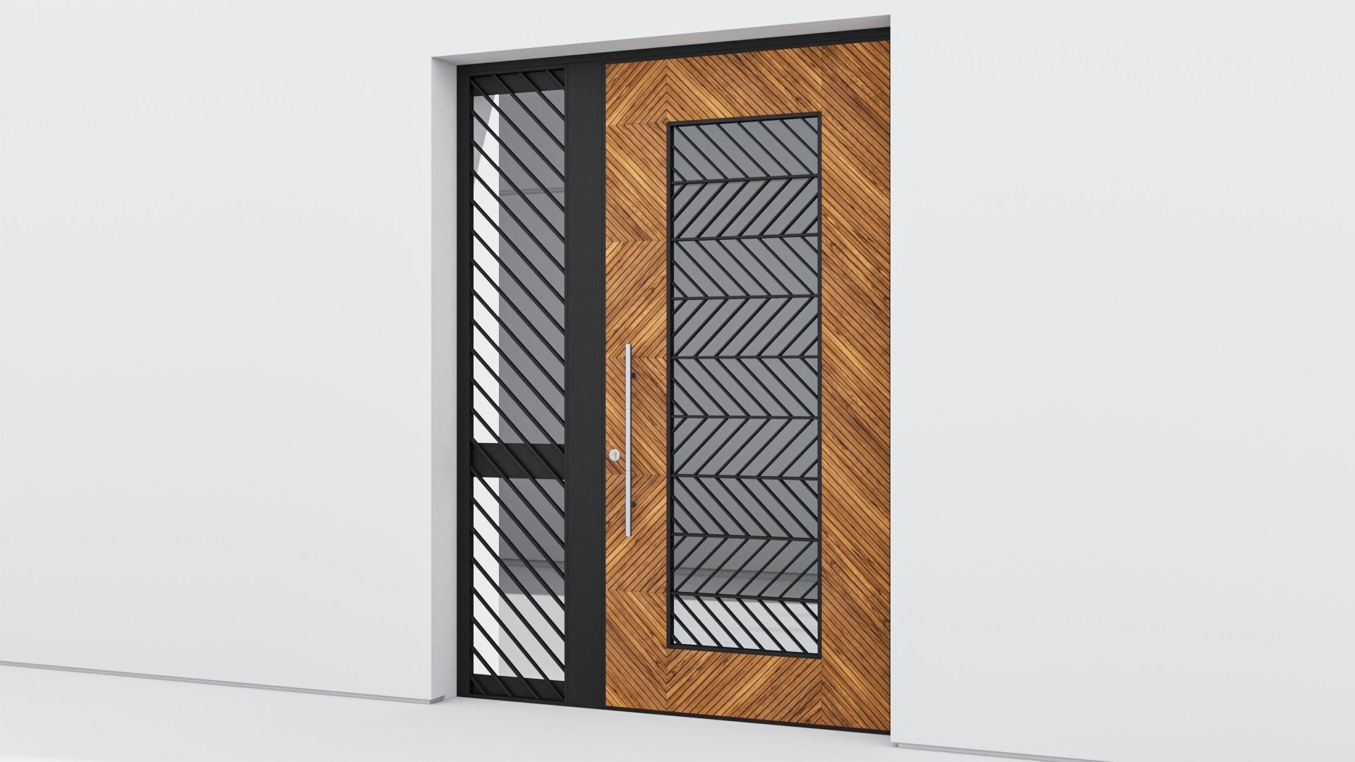 Aluminium door 195 3D model_2