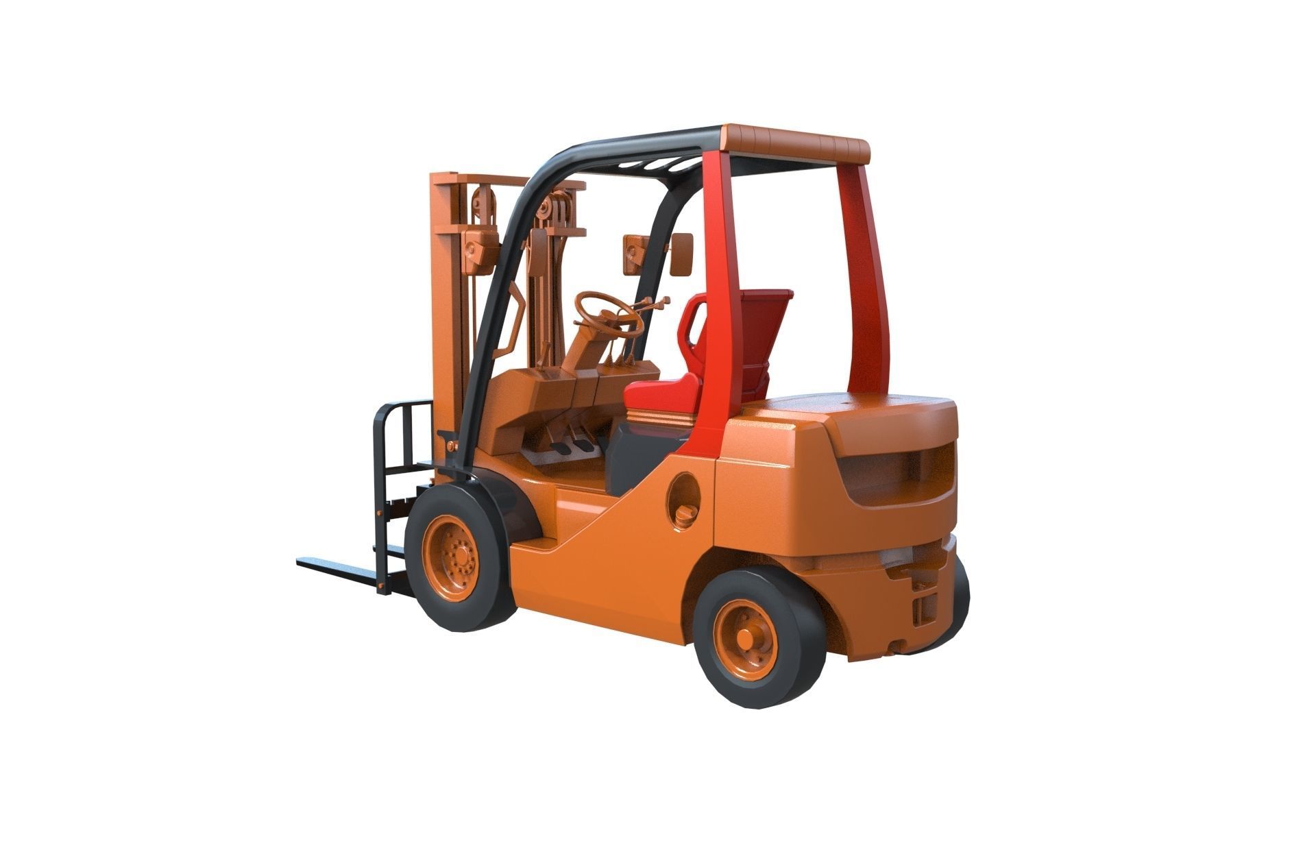 Forklift 3d model truck 3D model_2