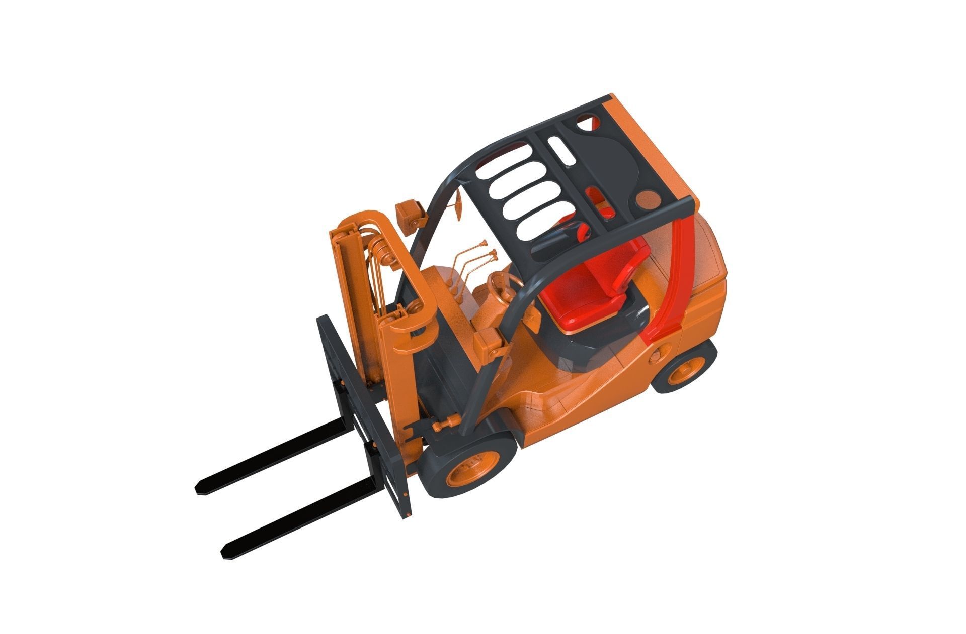 Forklift 3d model truck 3D model_6