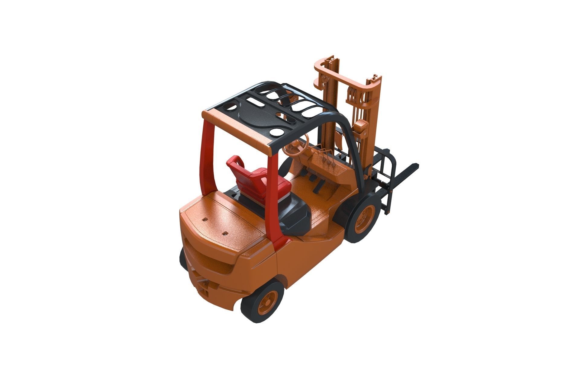 Forklift 3d model truck 3D model_4