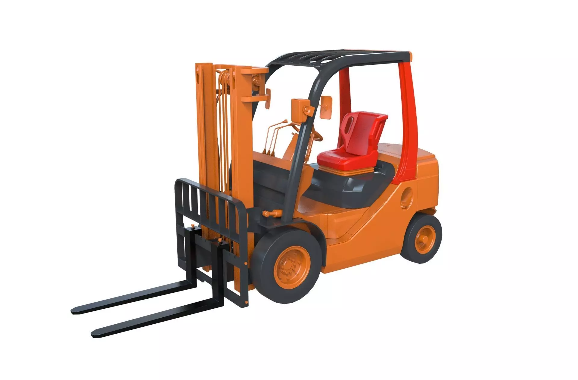 Forklift 3d model truck 3D model_0