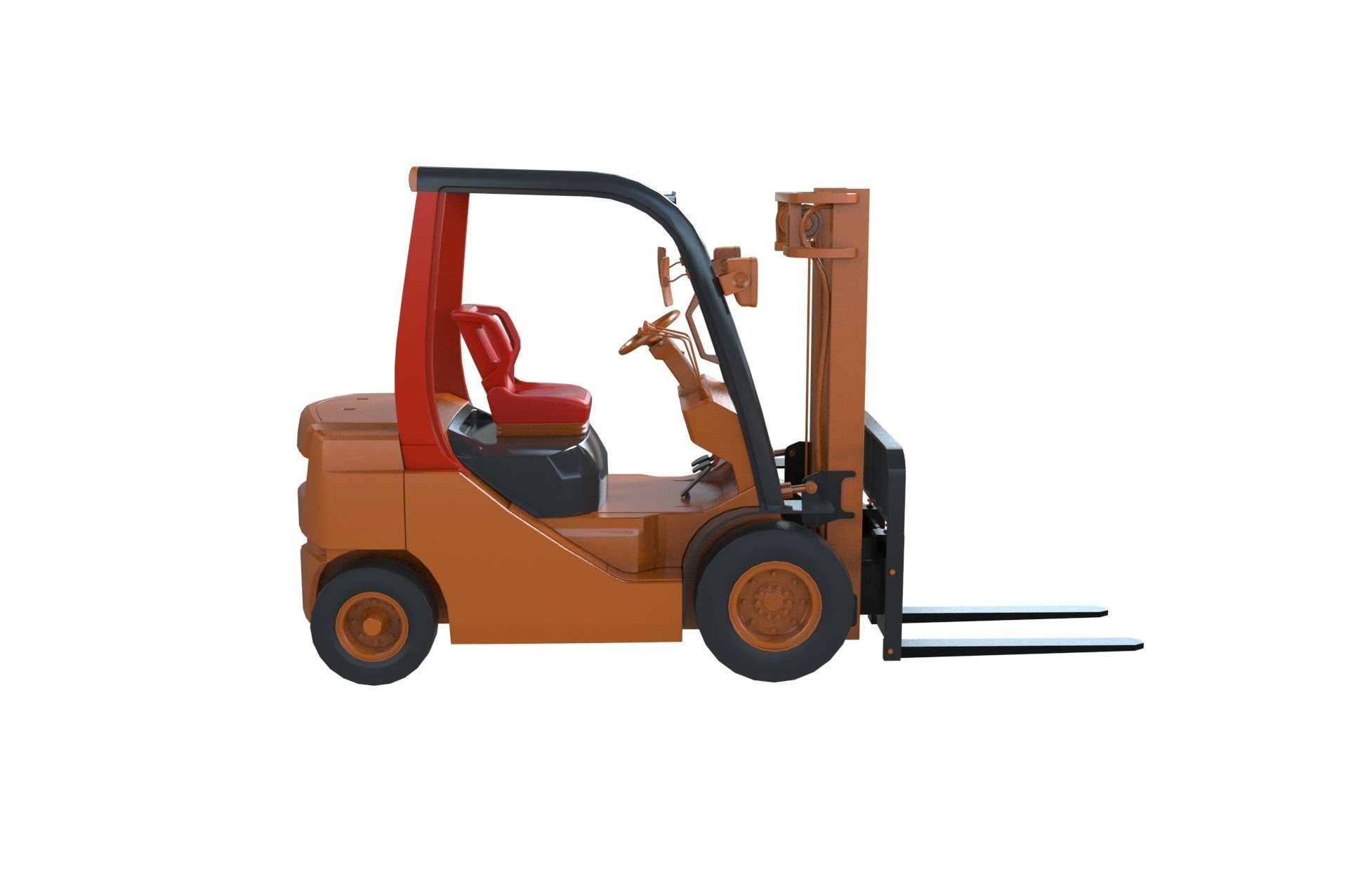 Forklift 3d model truck 3D model_5
