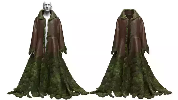 Mossy Coat Fitted to Gen8 Body Mesh