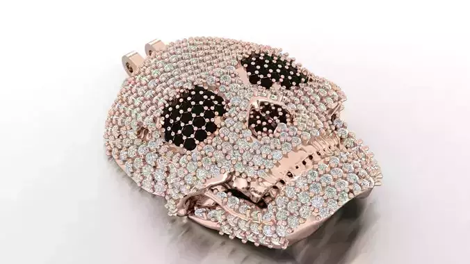 Skull pendant with gems
