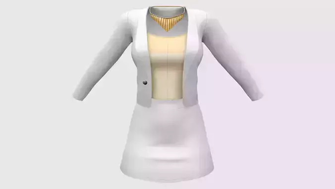 White Elegant Business Outfit
