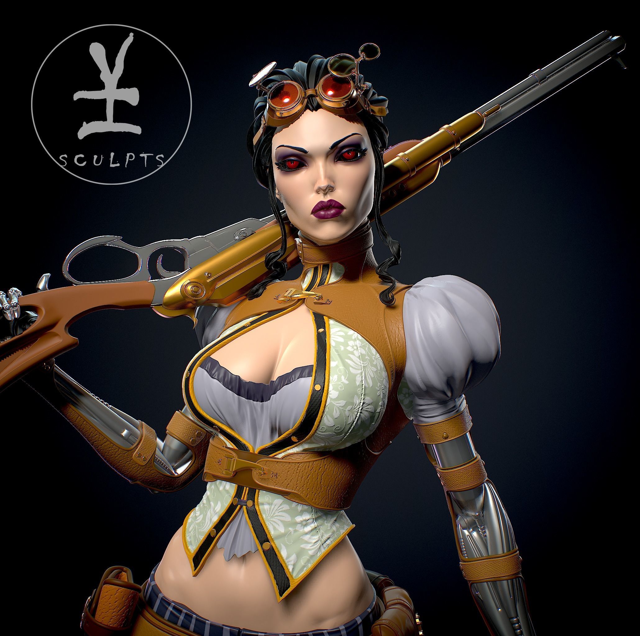 Lady Mechanika with NSFW 3D print model_13