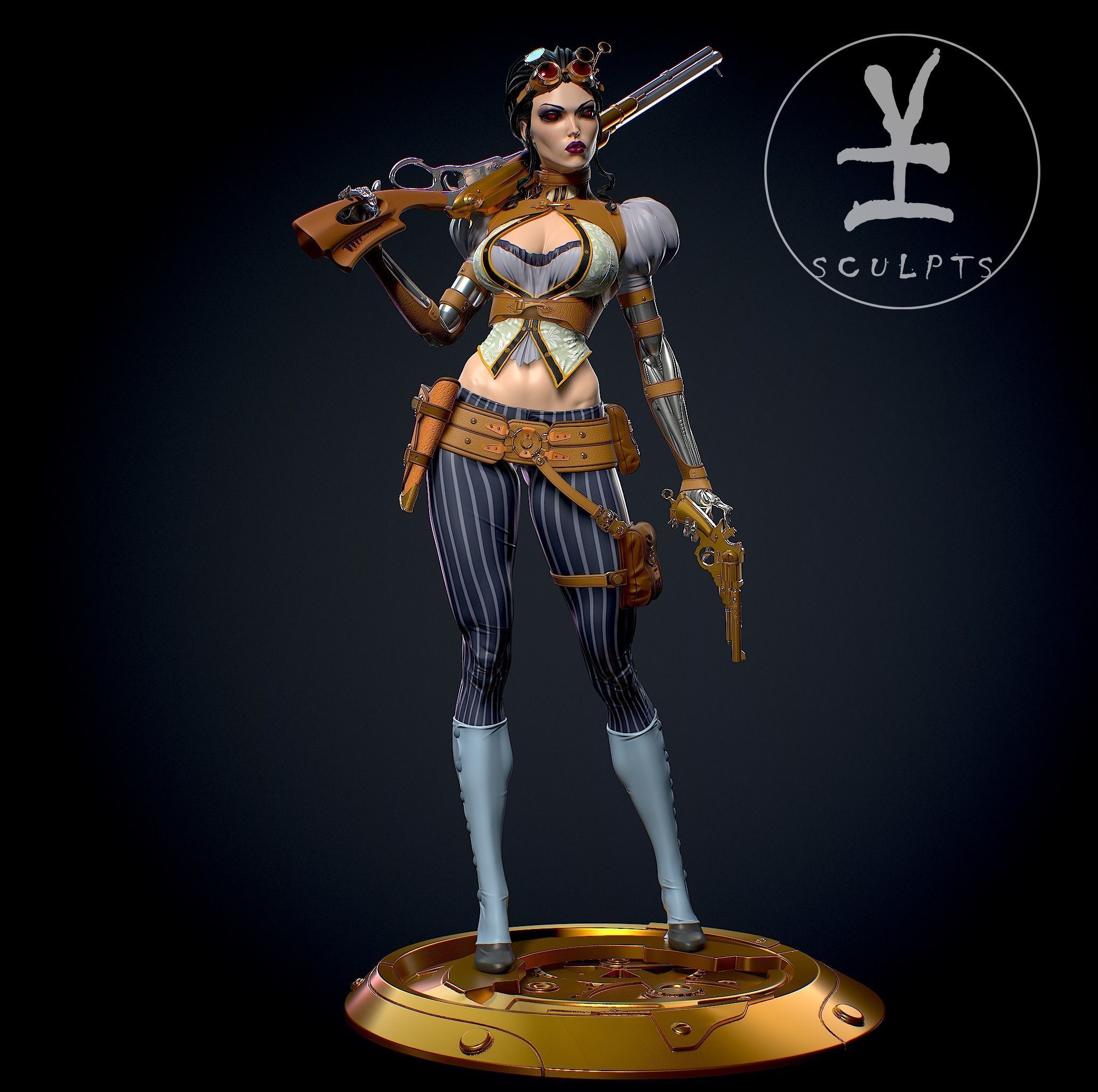 Lady Mechanika with NSFW 3D print model_9