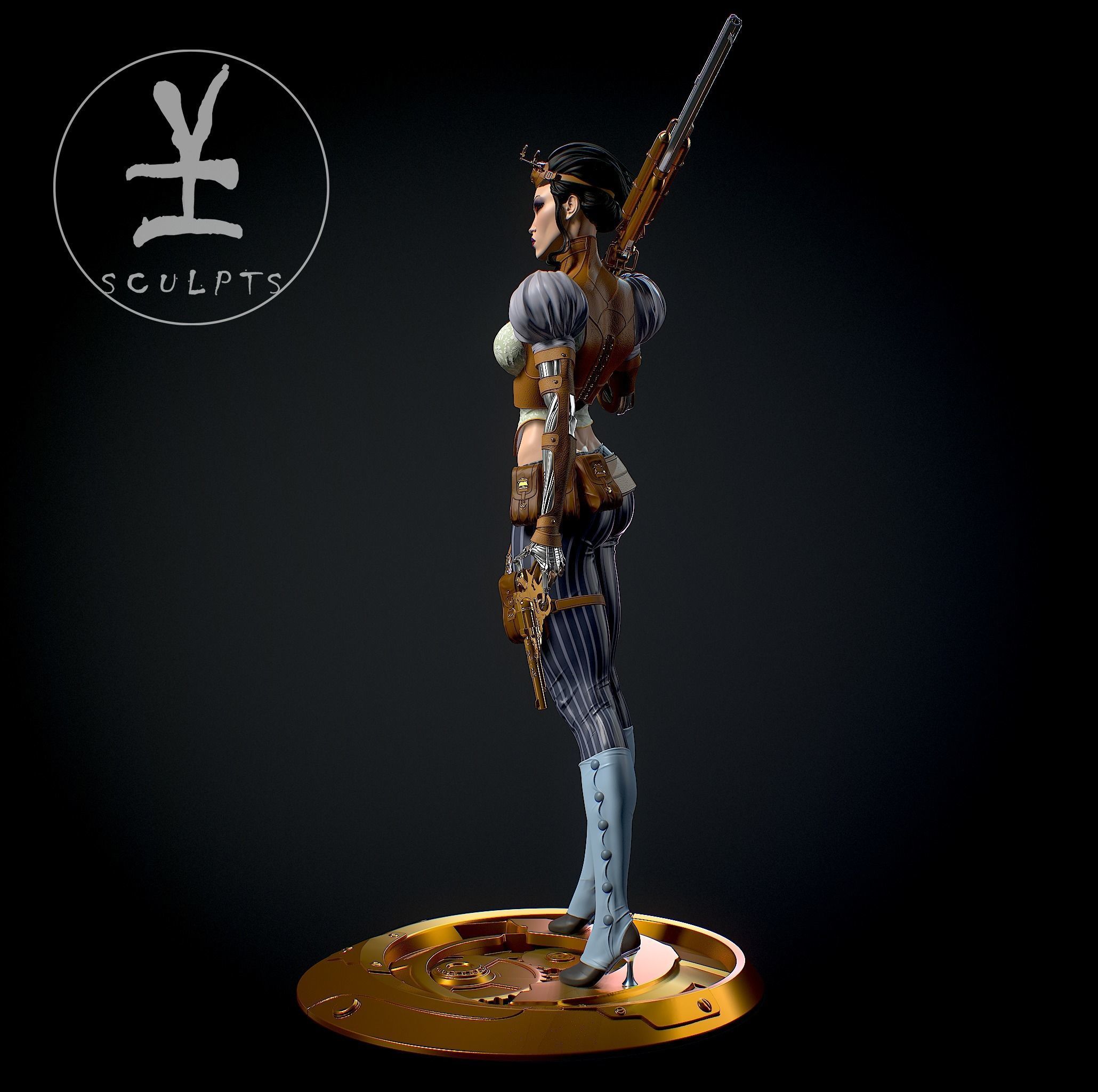 Lady Mechanika with NSFW 3D print model_6