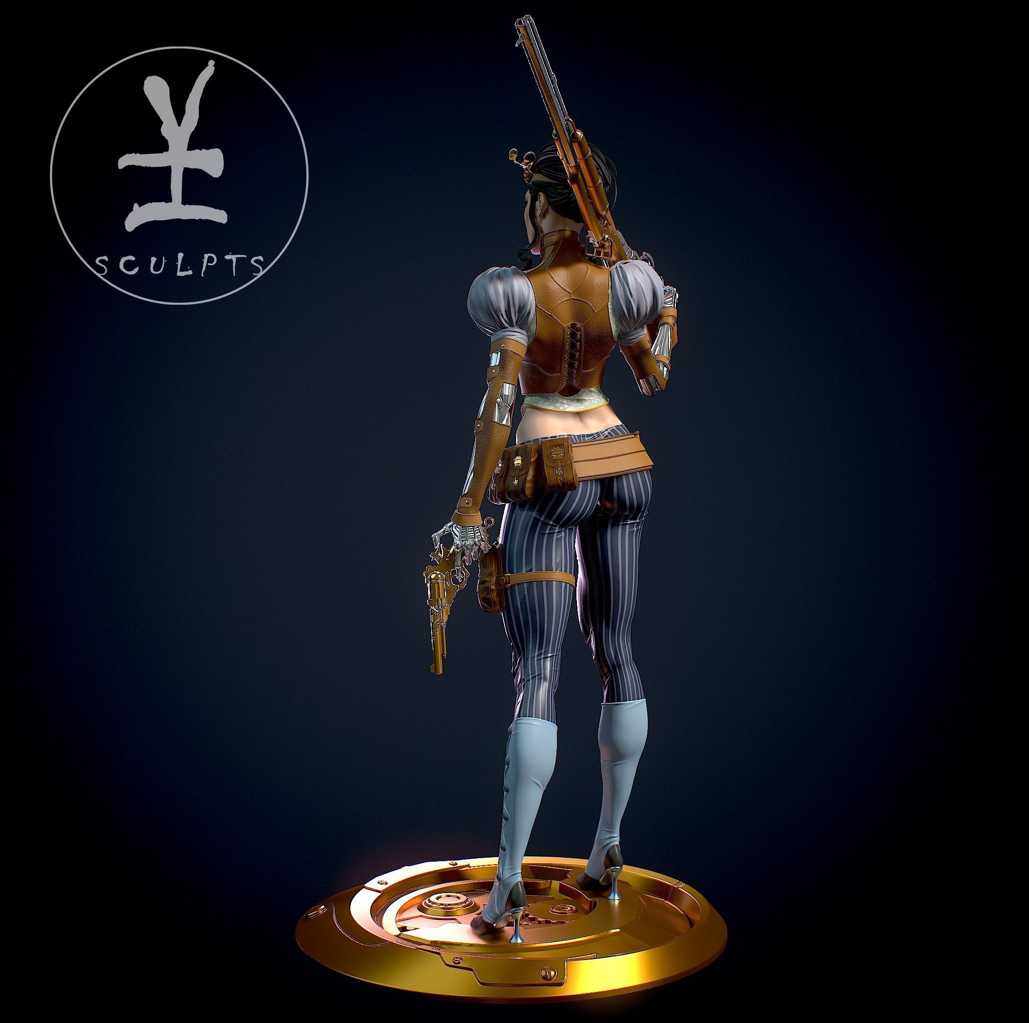 Lady Mechanika with NSFW 3D print model_5