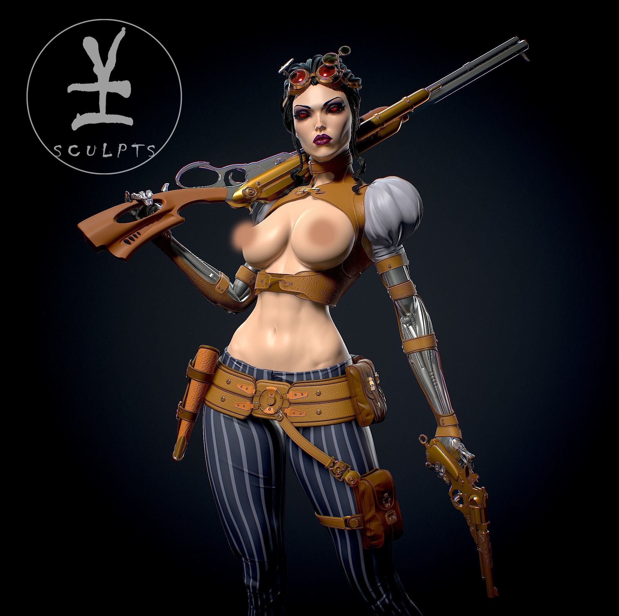 Lady Mechanika with NSFW 3D print model_10