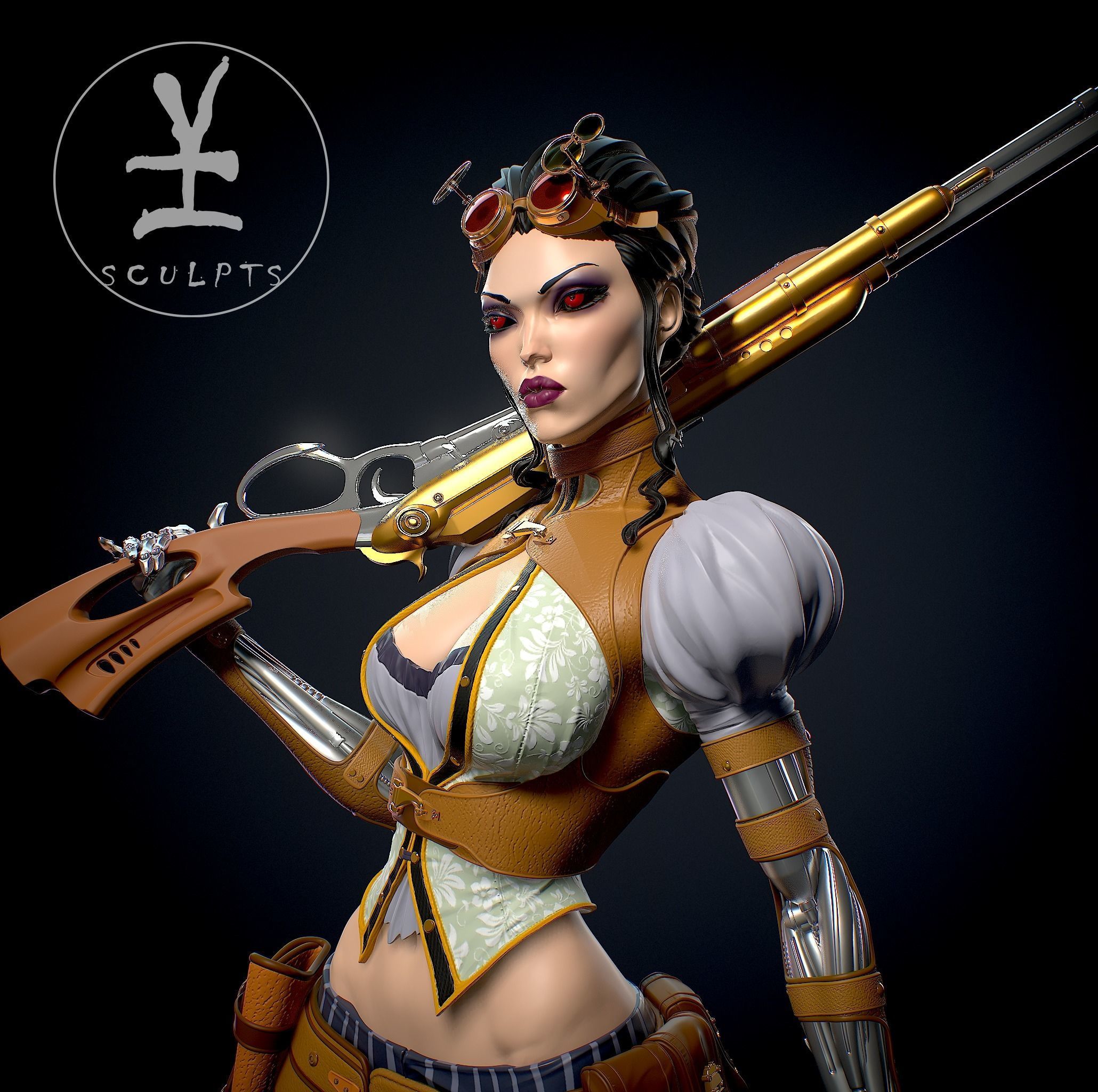 Lady Mechanika with NSFW 3D print model_12