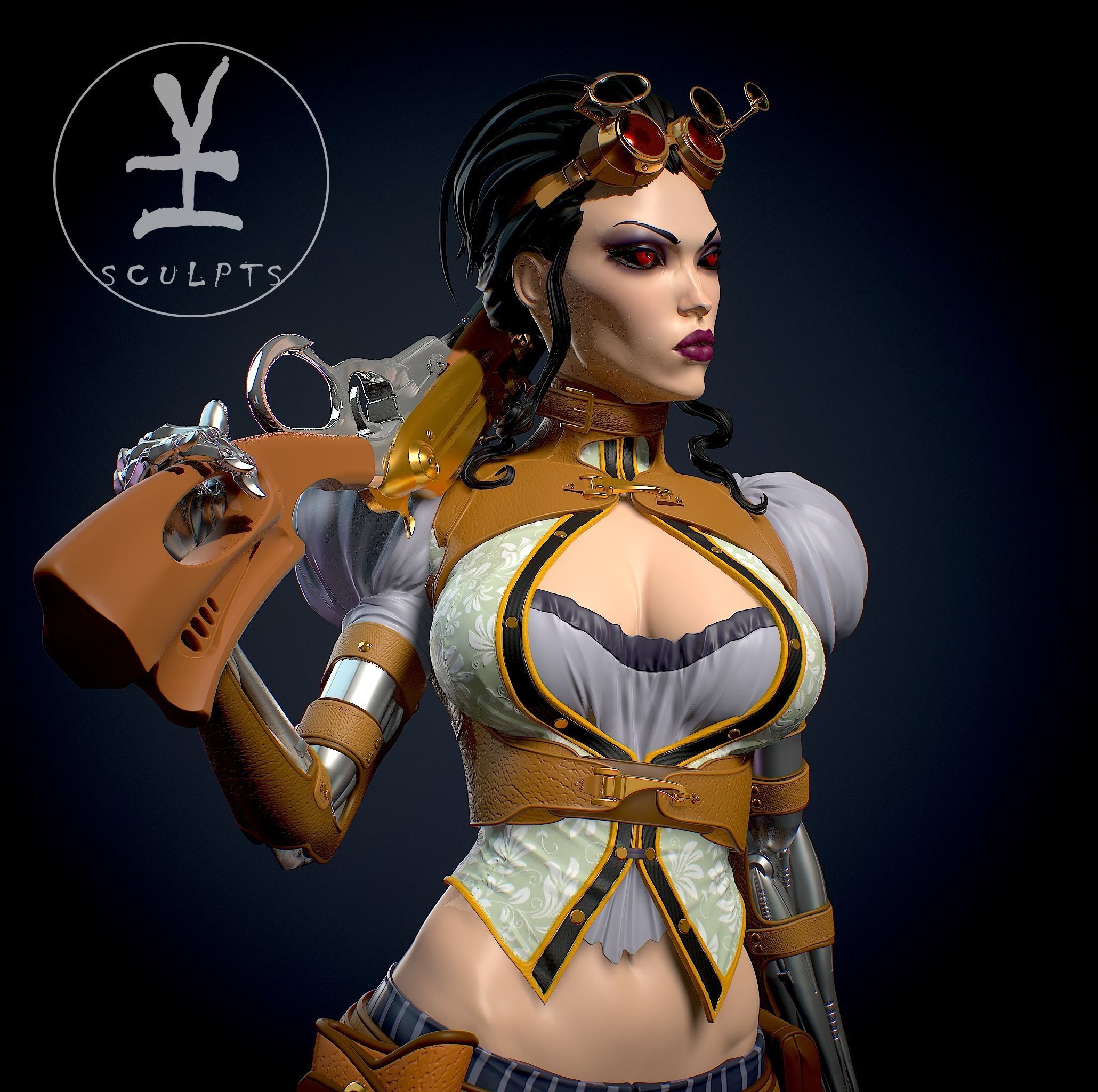 Lady Mechanika with NSFW 3D print model_14