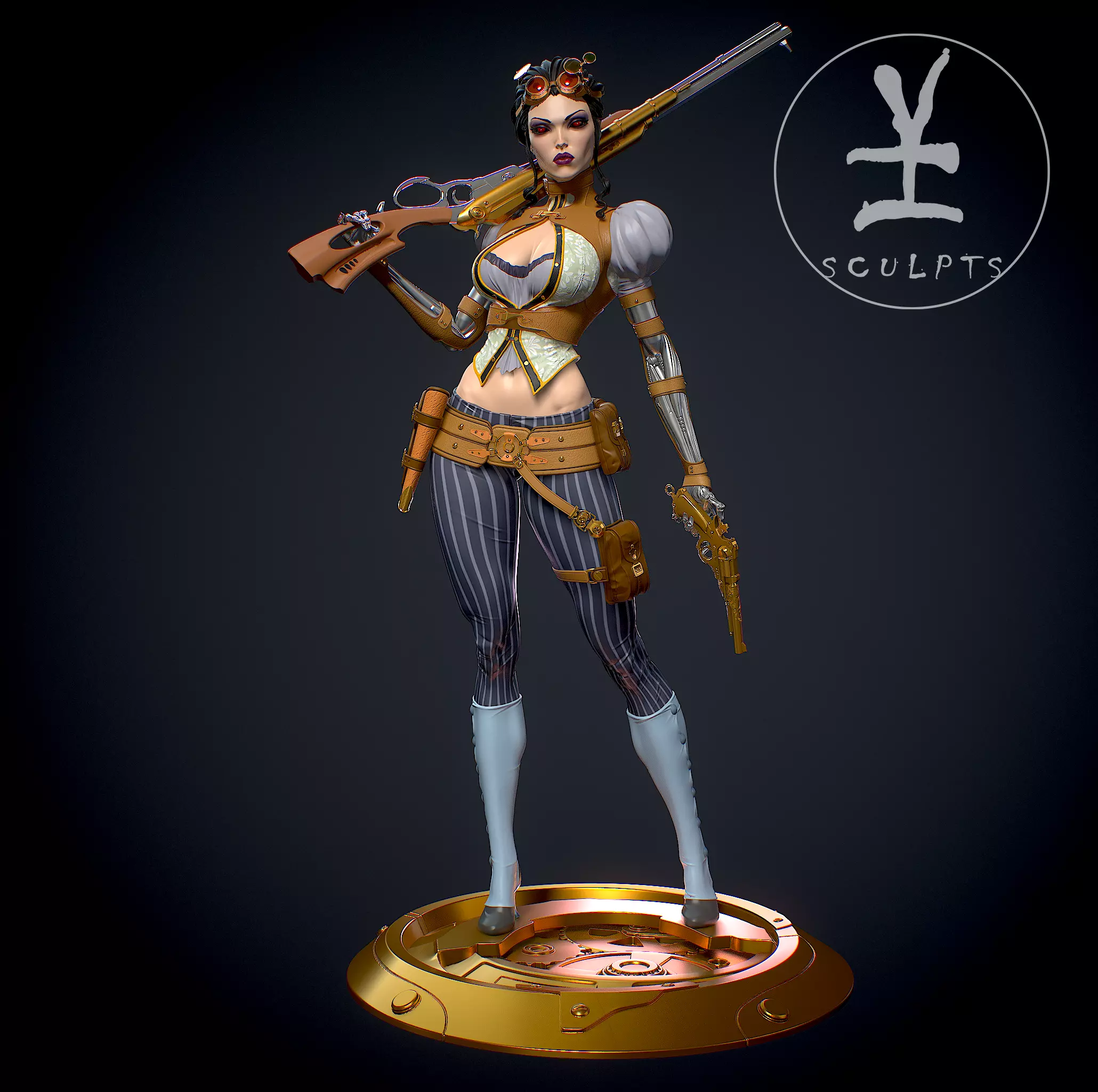 Lady Mechanika with NSFW 3D print model_0
