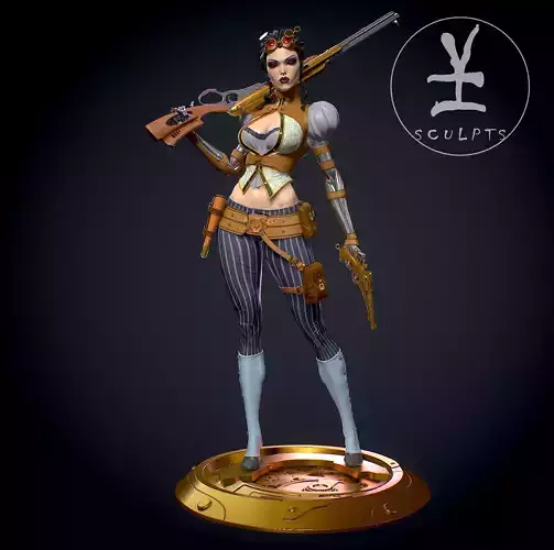 Lady Mechanika with NSFW 3D print model