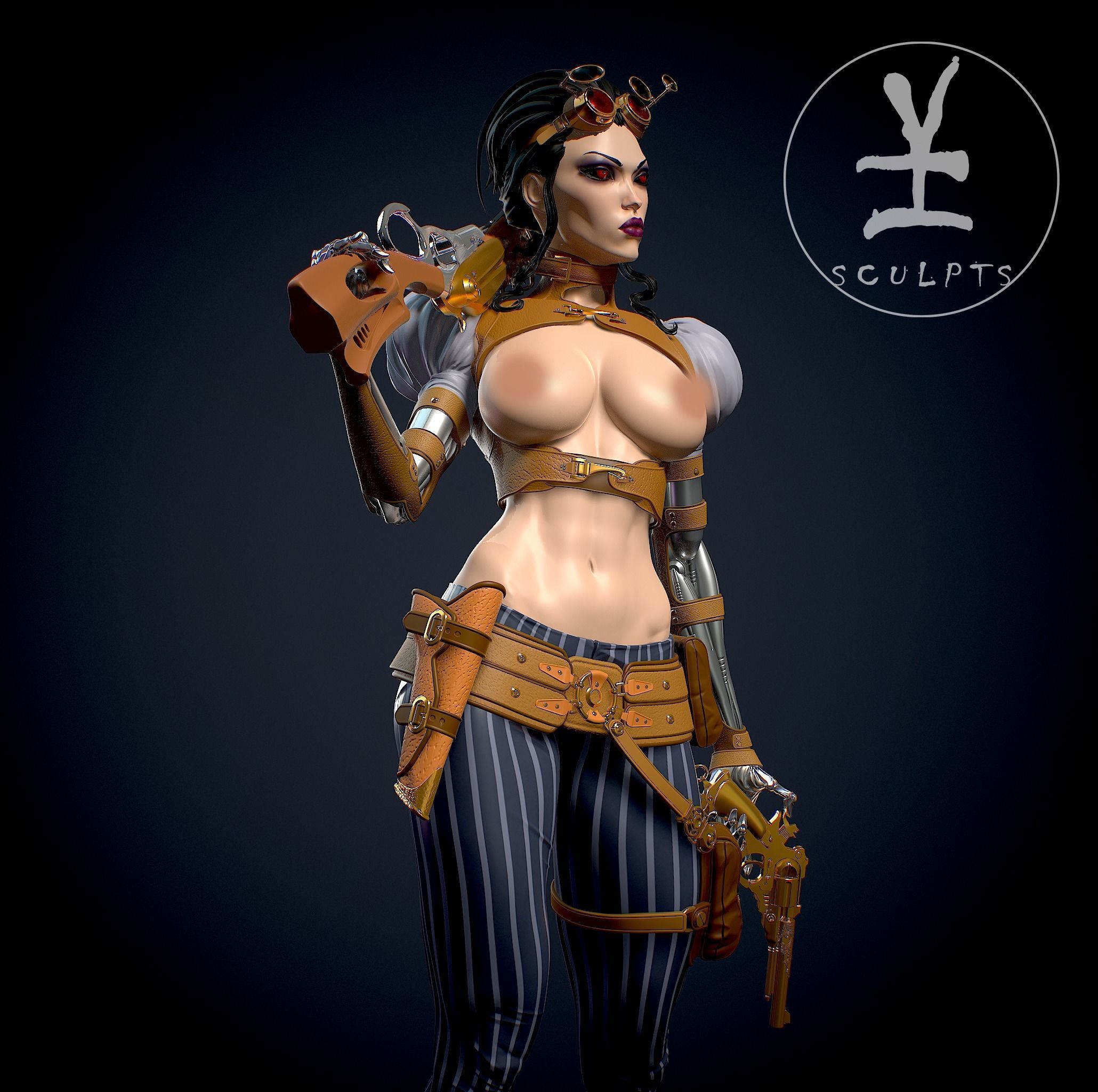 Lady Mechanika with NSFW 3D print model_11