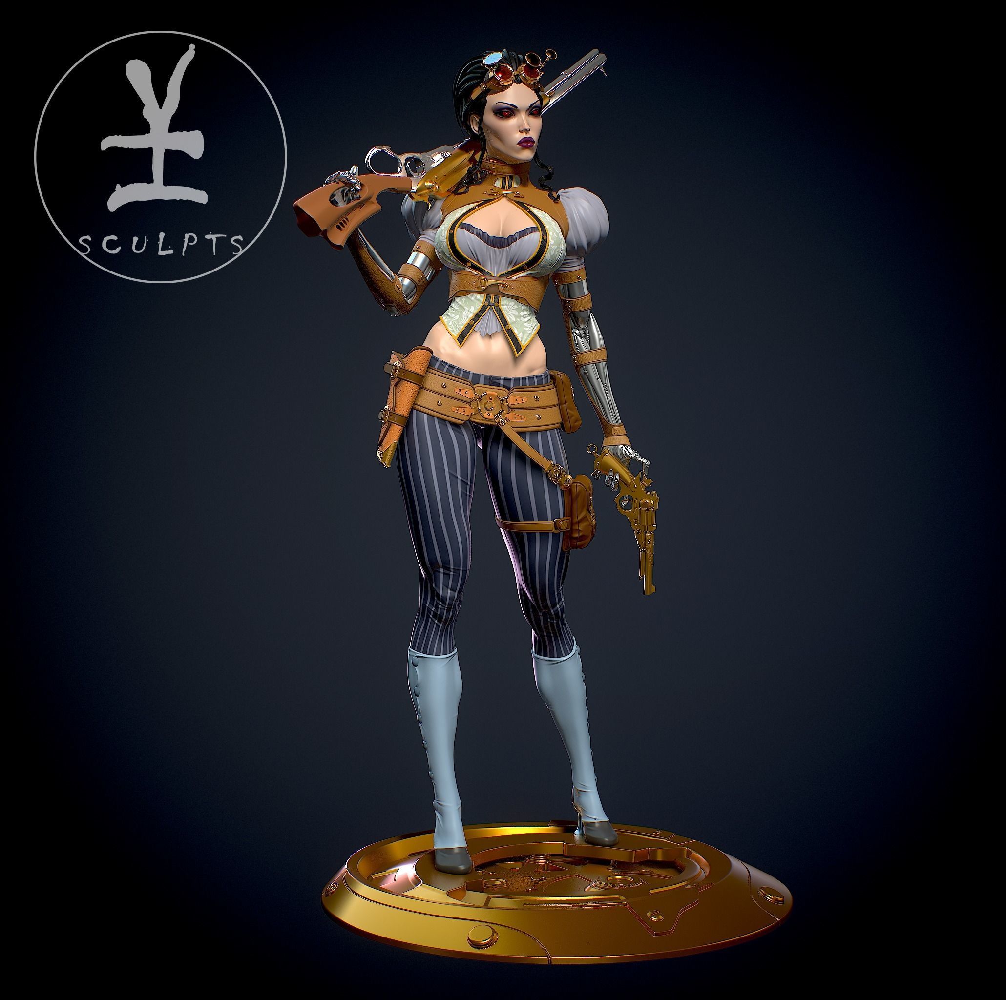 Lady Mechanika with NSFW 3D print model_1