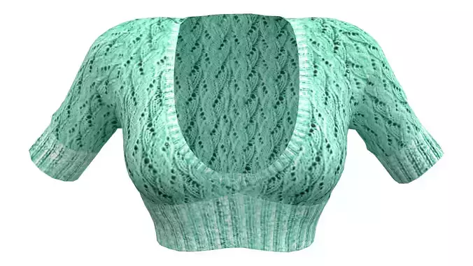 V-neck Cropped Pullover