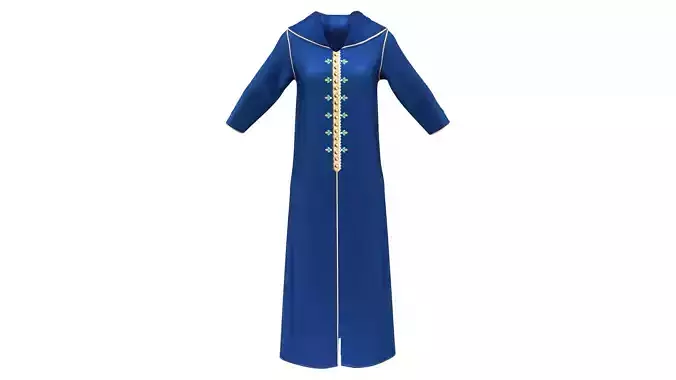 Female Hooded Long Djellaba Caftan