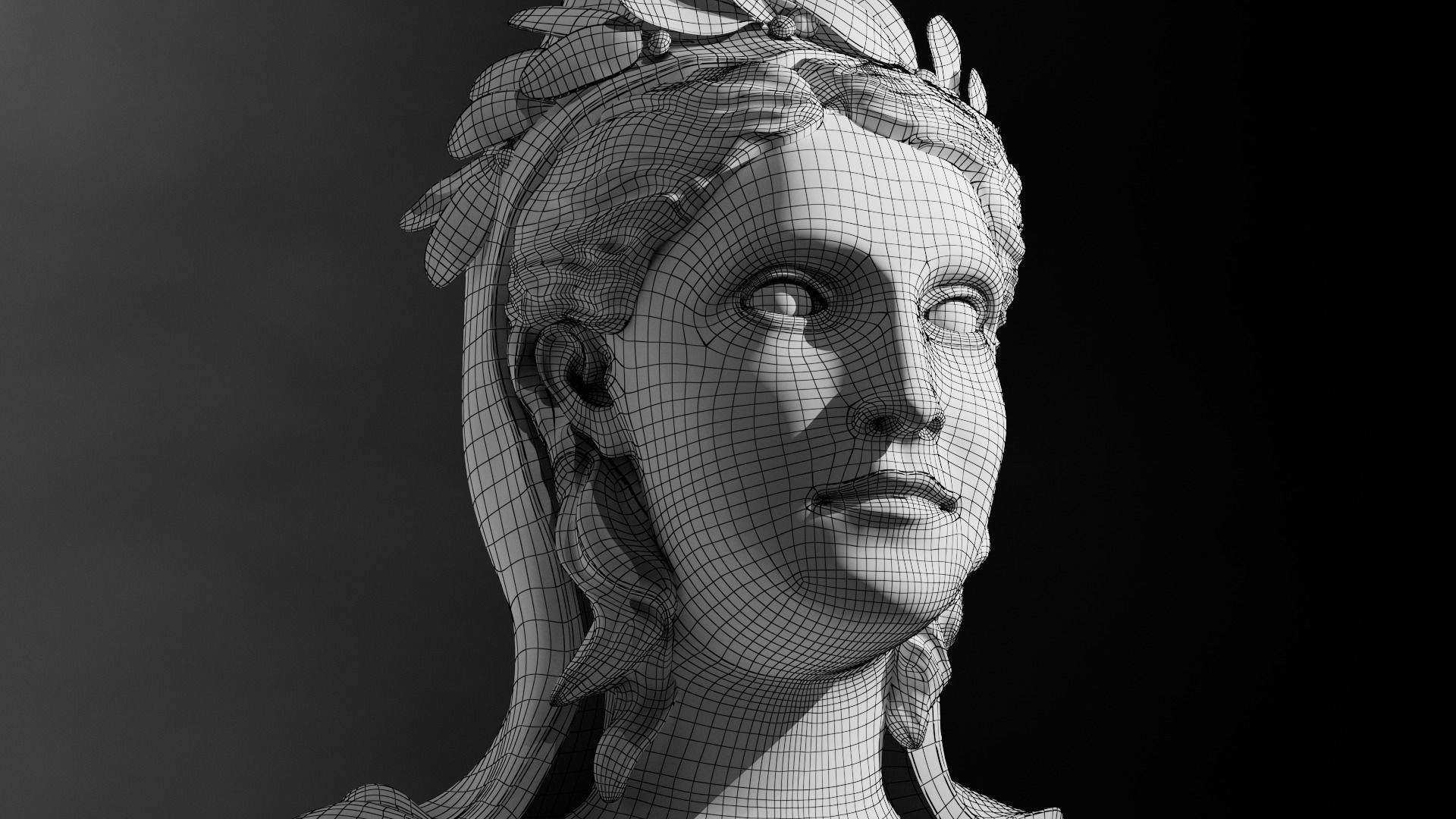 Statue of Mariana 3D model_5