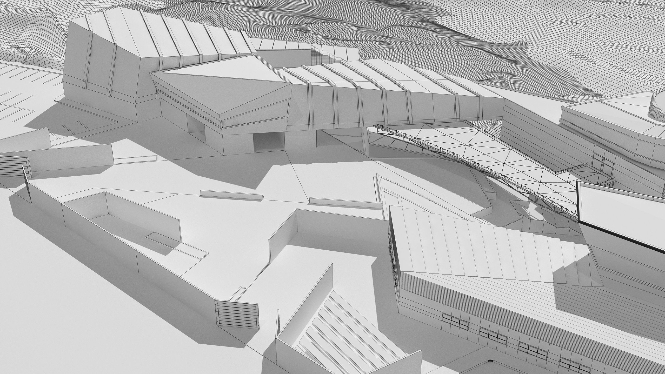 0128 - College of Art Architecture Project - 3D-2D Drawing 3D model_22