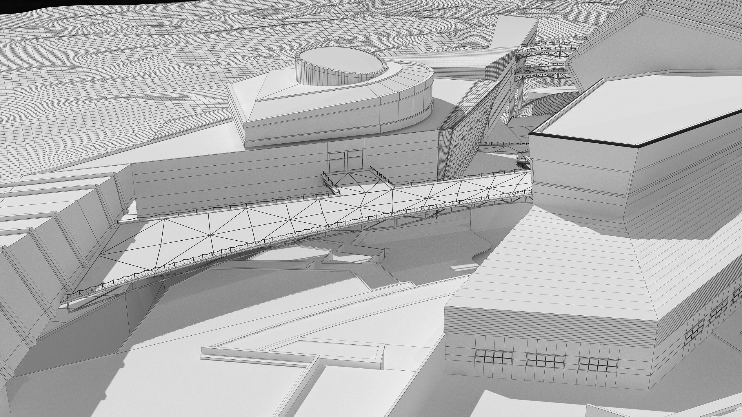 0128 - College of Art Architecture Project - 3D-2D Drawing 3D model_29