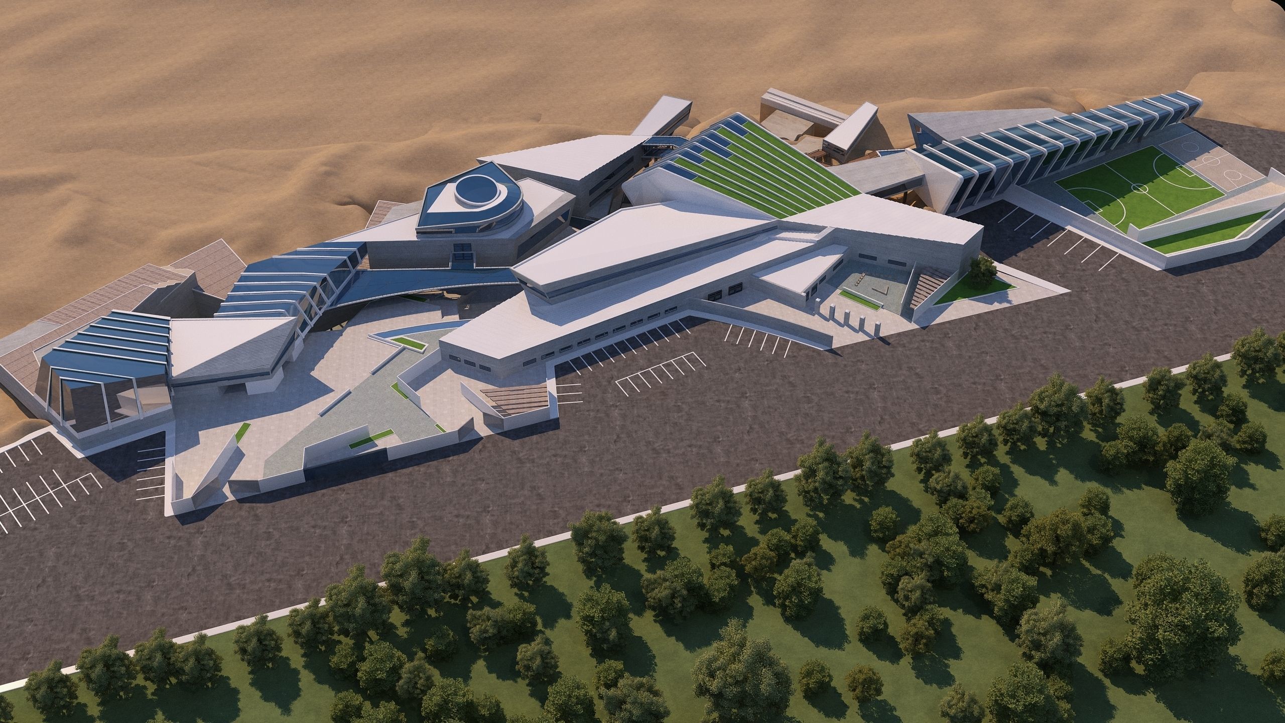 0128 - College of Art Architecture Project - 3D-2D Drawing 3D model_6