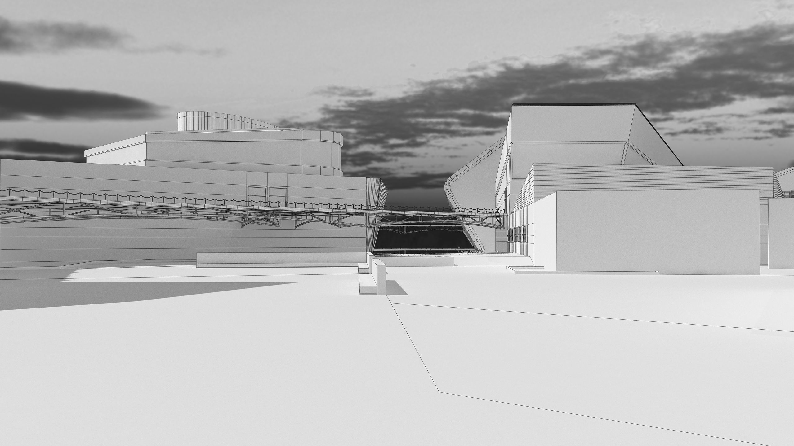 0128 - College of Art Architecture Project - 3D-2D Drawing 3D model_27