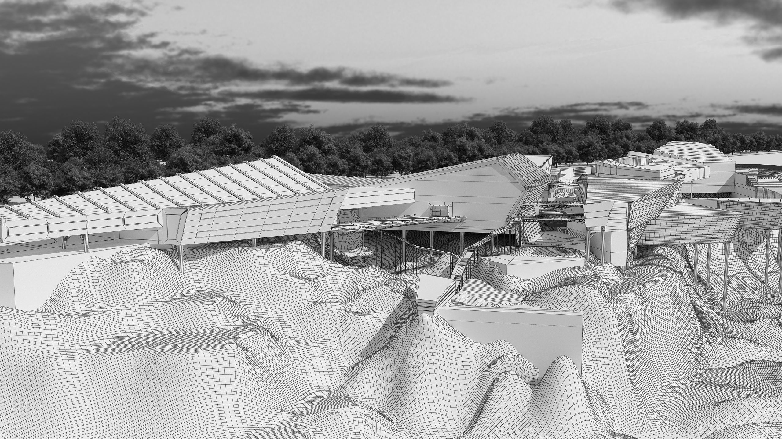 0128 - College of Art Architecture Project - 3D-2D Drawing 3D model_19