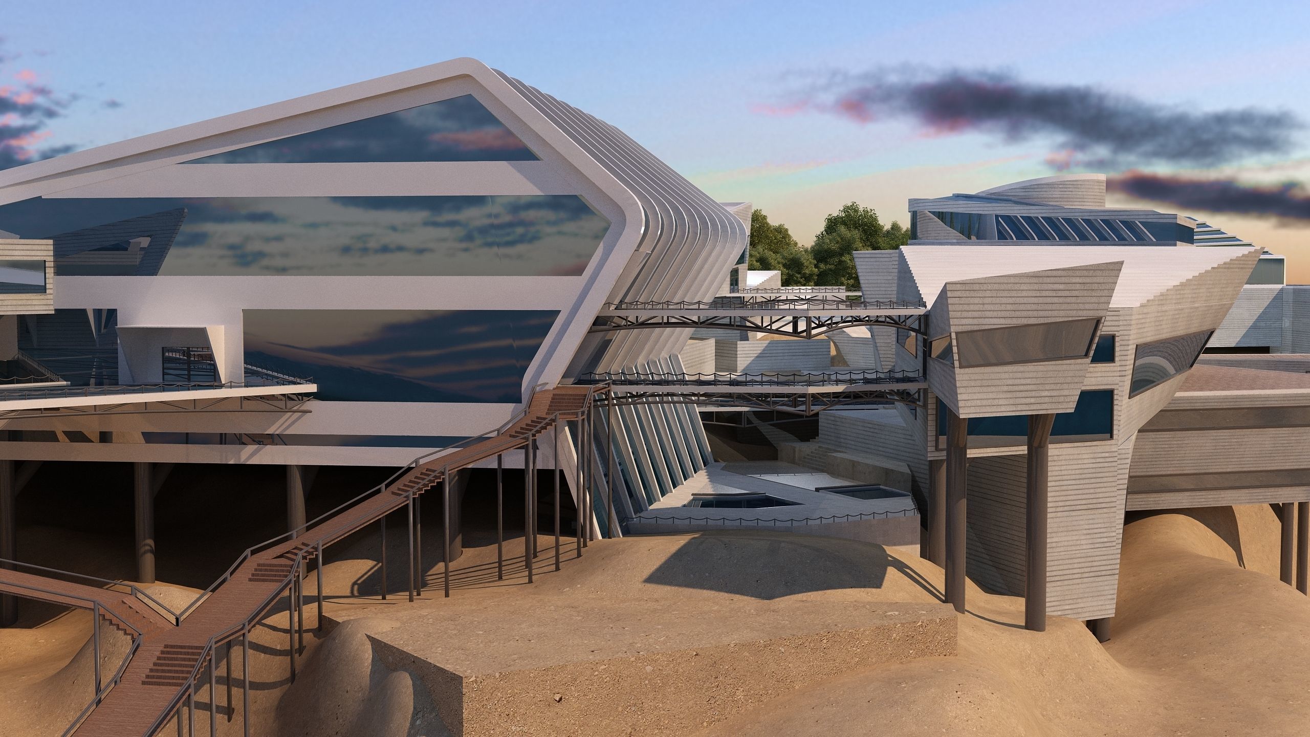 0128 - College of Art Architecture Project - 3D-2D Drawing 3D model_4