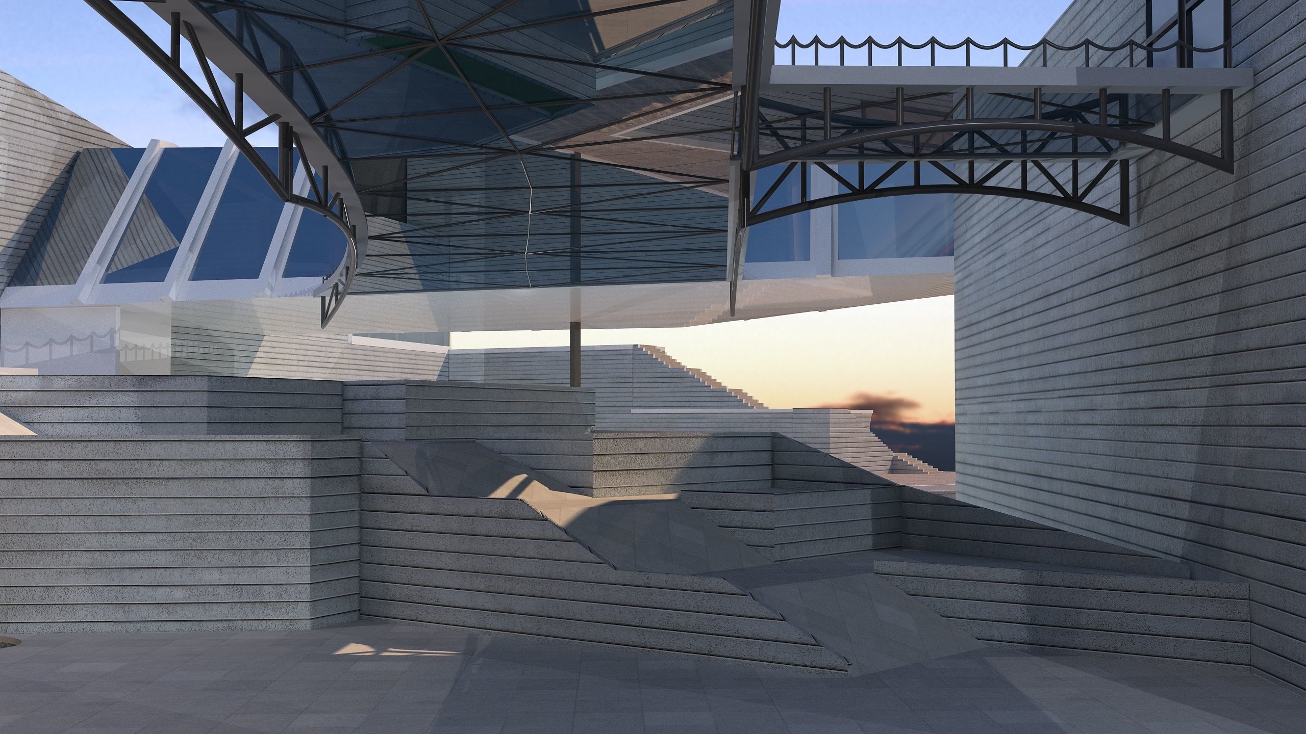 0128 - College of Art Architecture Project - 3D-2D Drawing 3D model_16