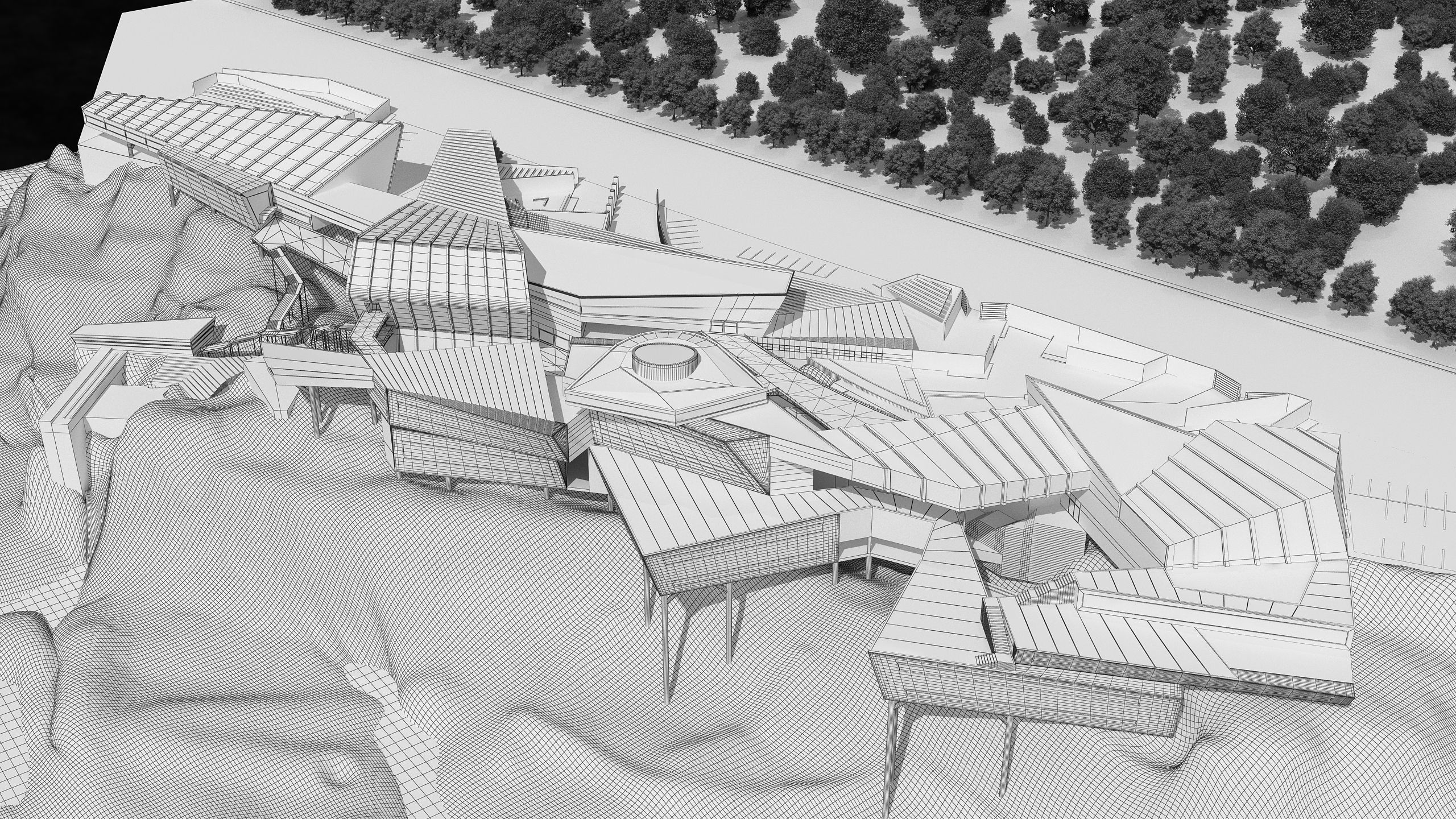 0128 - College of Art Architecture Project - 3D-2D Drawing 3D model_23