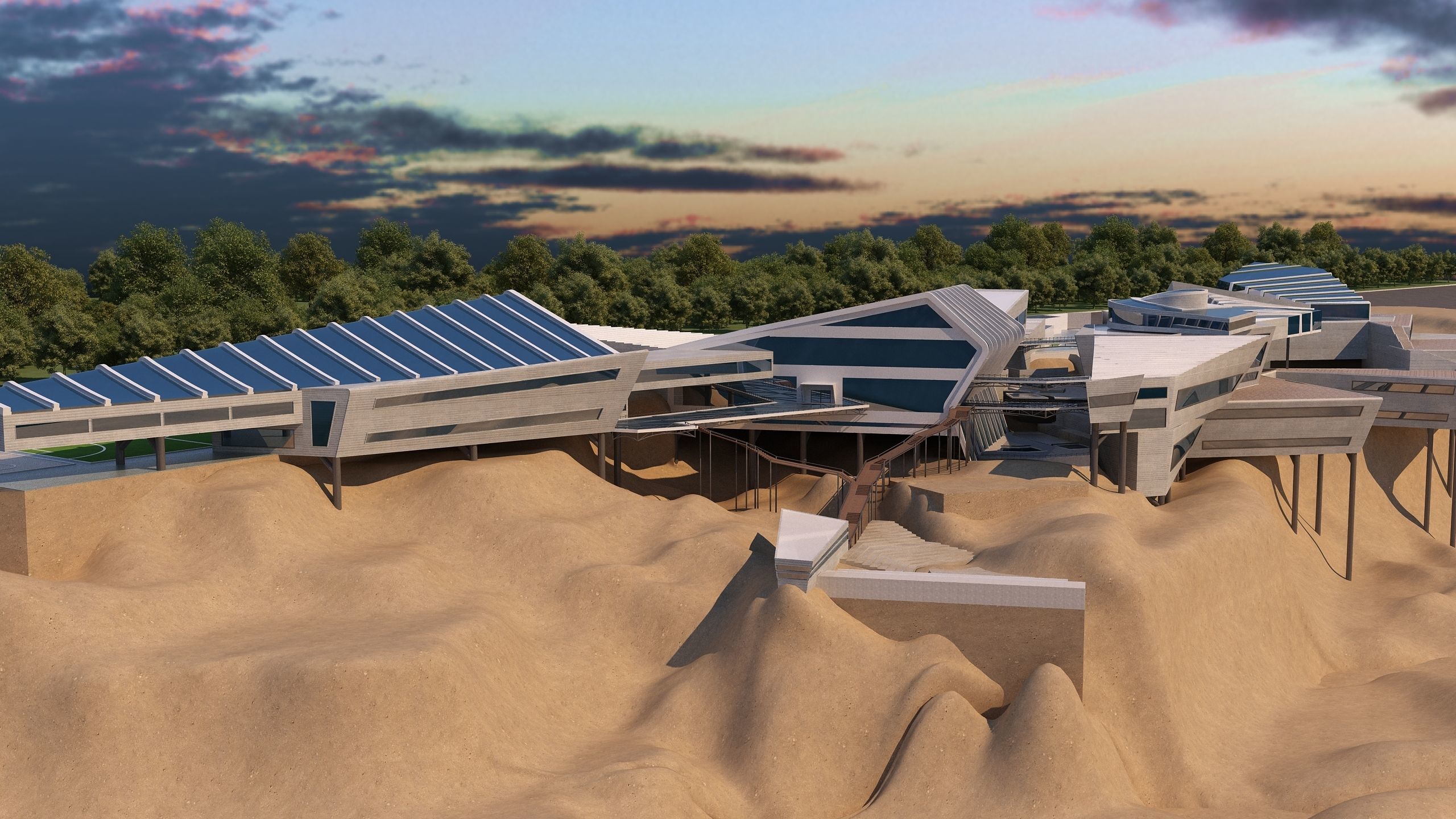 0128 - College of Art Architecture Project - 3D-2D Drawing 3D model_5