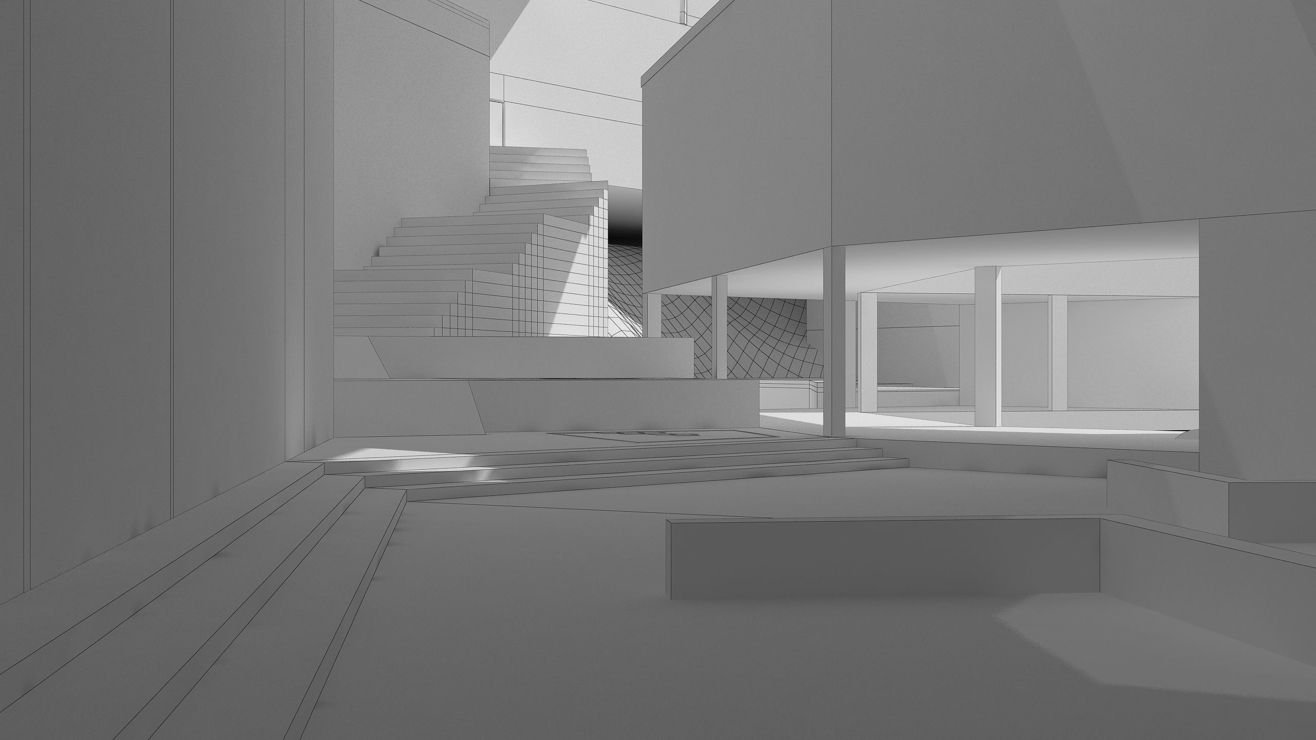 0128 - College of Art Architecture Project - 3D-2D Drawing 3D model_24