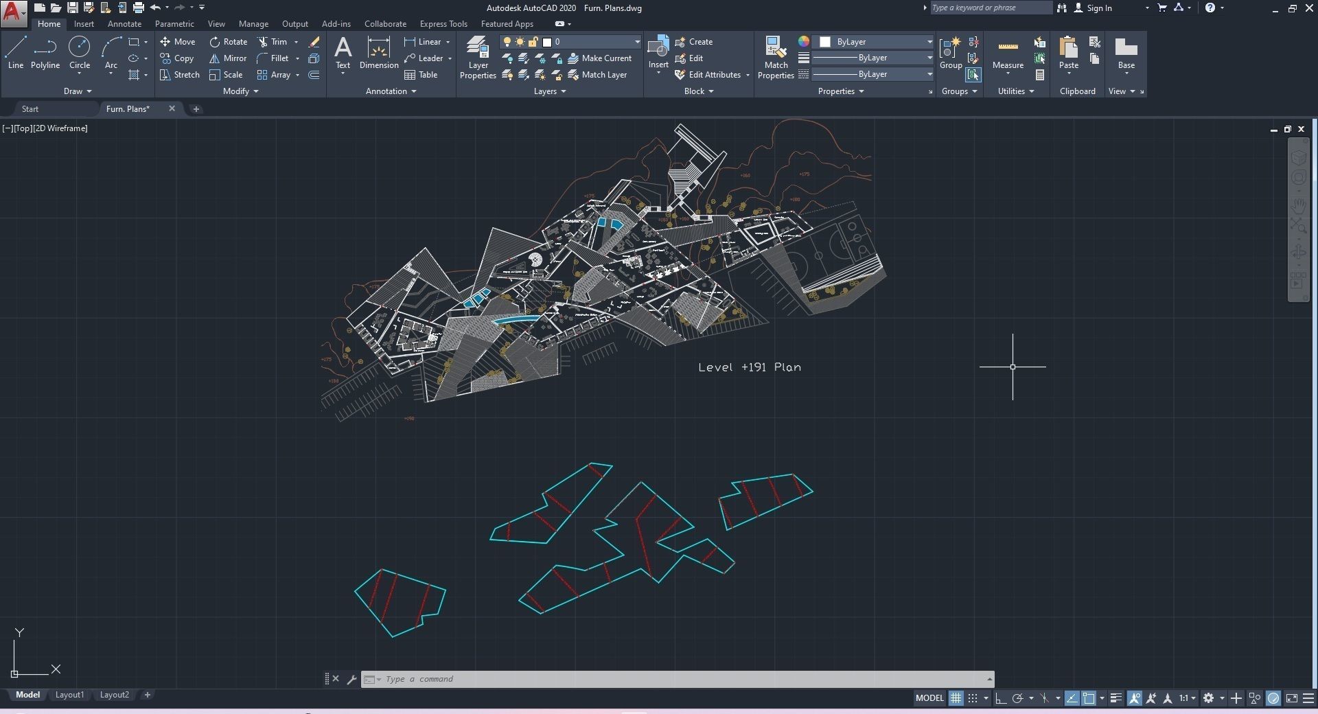 0128 - College of Art Architecture Project - 3D-2D Drawing 3D model_33