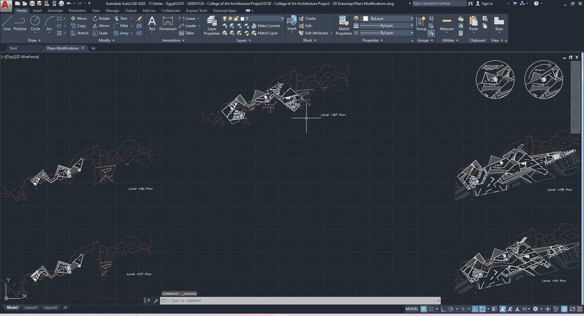 0128 - College of Art Architecture Project - 3D-2D Drawing 3D model_32