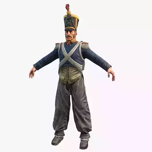 Soldier Grenadier Low-poly 3D model