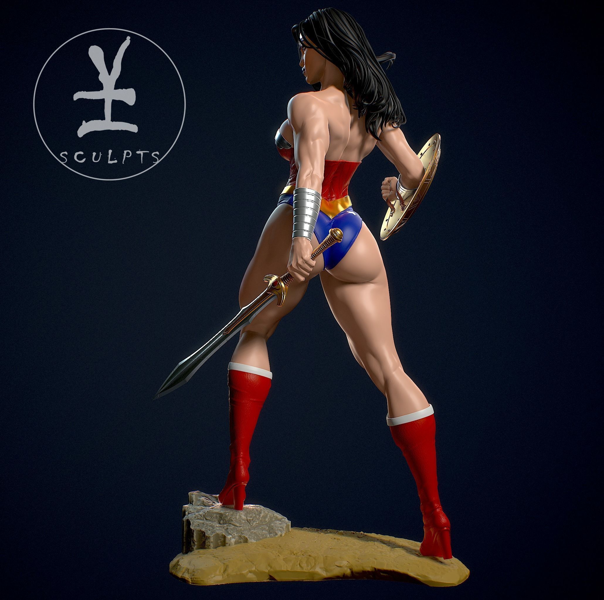 Wonder woman with NSFW 3D print model_6