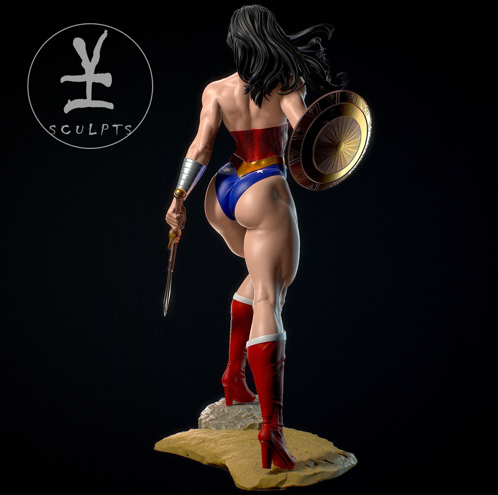 Wonder woman with NSFW 3D print model_5