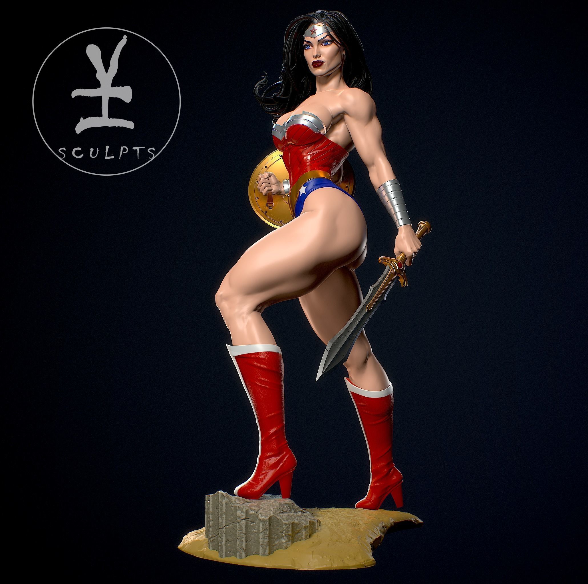 Wonder woman with NSFW 3D print model_8