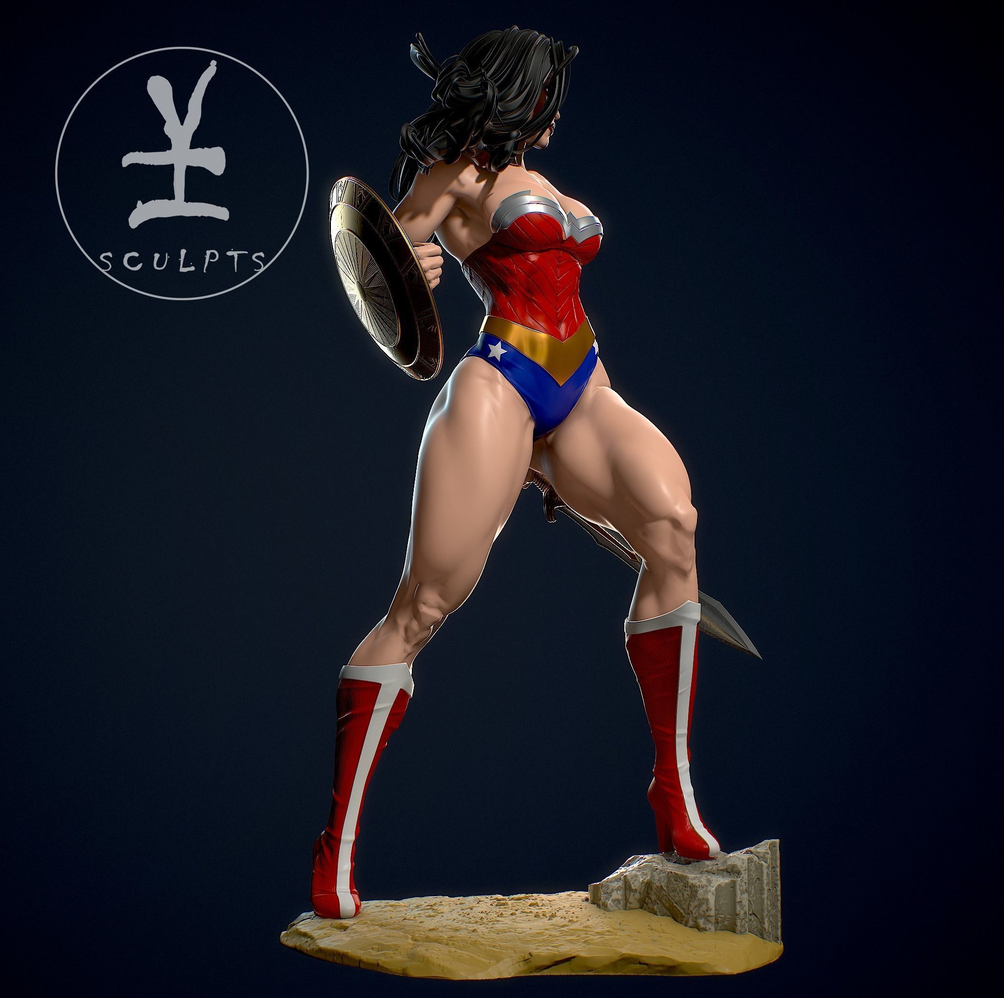 Wonder woman with NSFW 3D print model_3