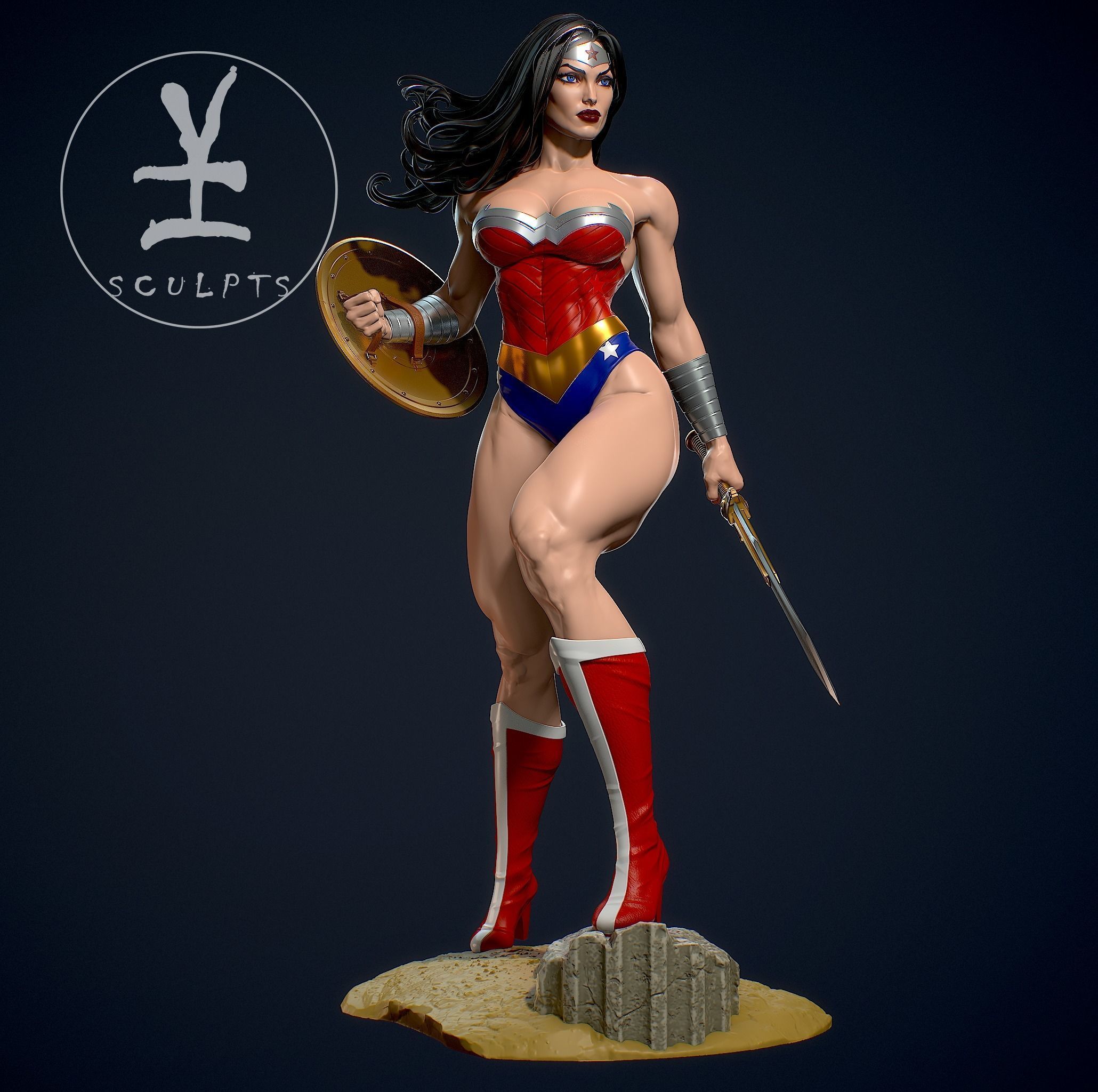 Wonder woman with NSFW 3D print model_1