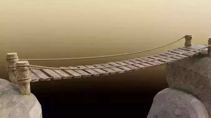 Rope Bridge 3D model