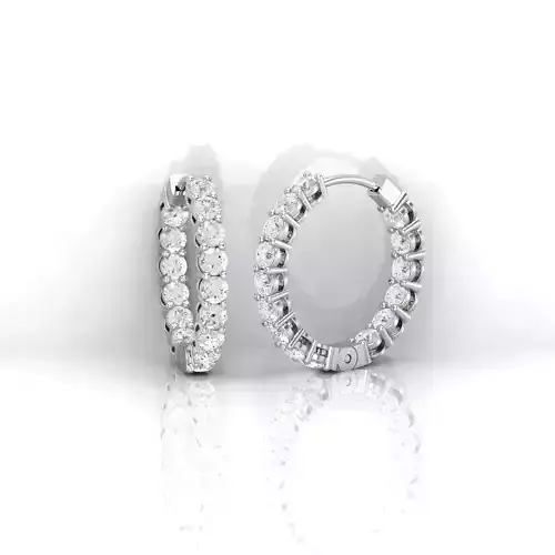 Hoop Diamond earrings 2 CTW