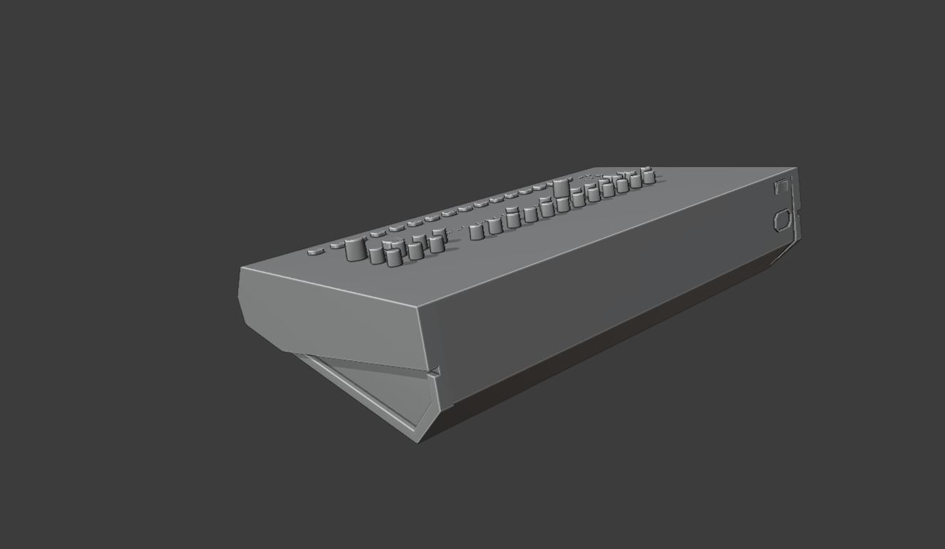 Roland TR-909 Synthesizer Low Poly Game READY Low-poly 3D model_5