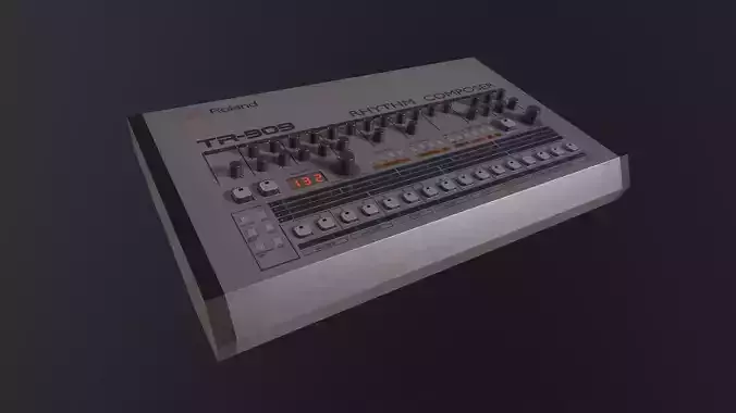 Roland TR-909 Synthesizer Low Poly Game READY Low-poly 3D model