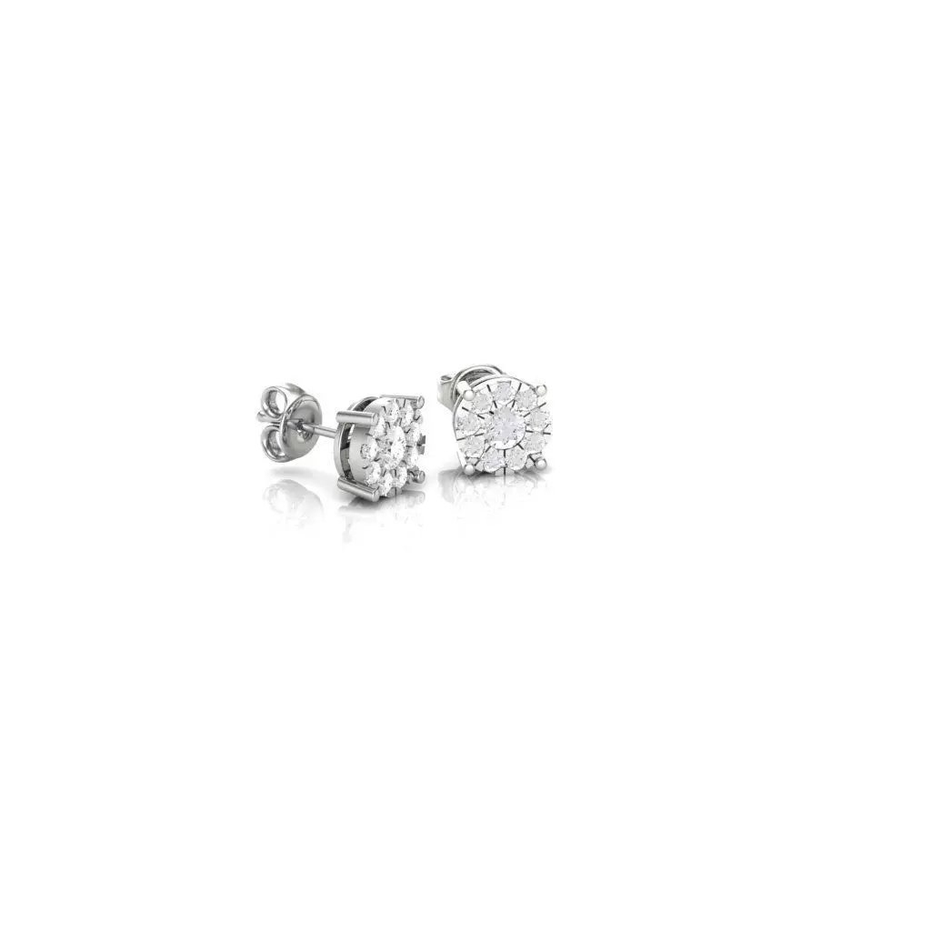Stud Earrings illusion style 3D print model