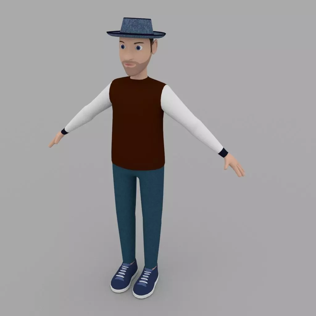 3D Cartoon Character Model 3D model_0