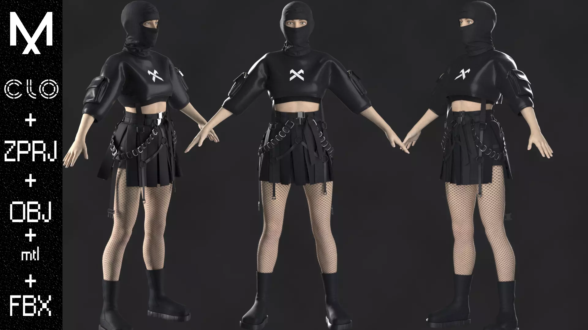 New Outfit Female OBJ mtl FBX ZPRJ 3D model